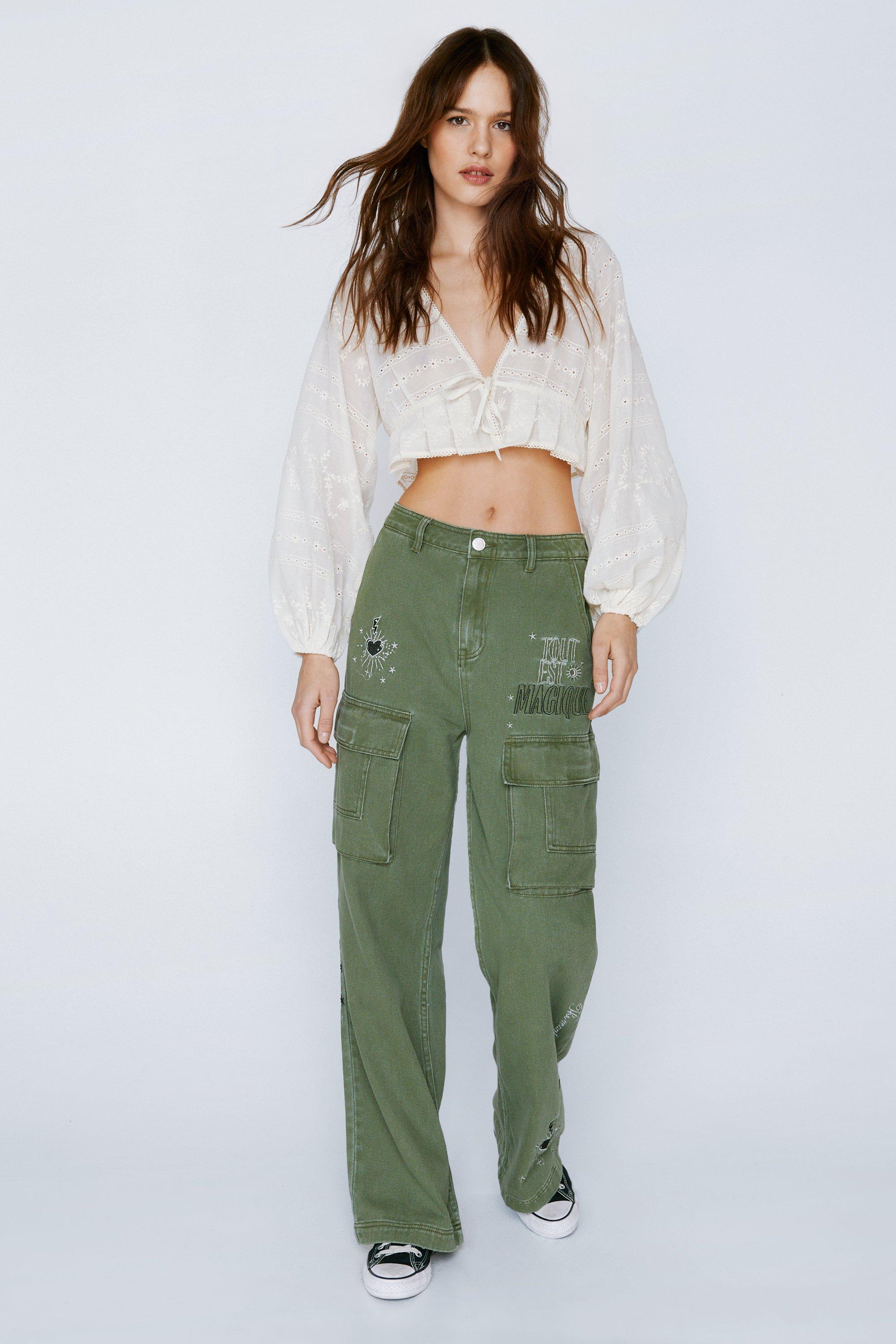 Premium Embroidered Cargo Pants